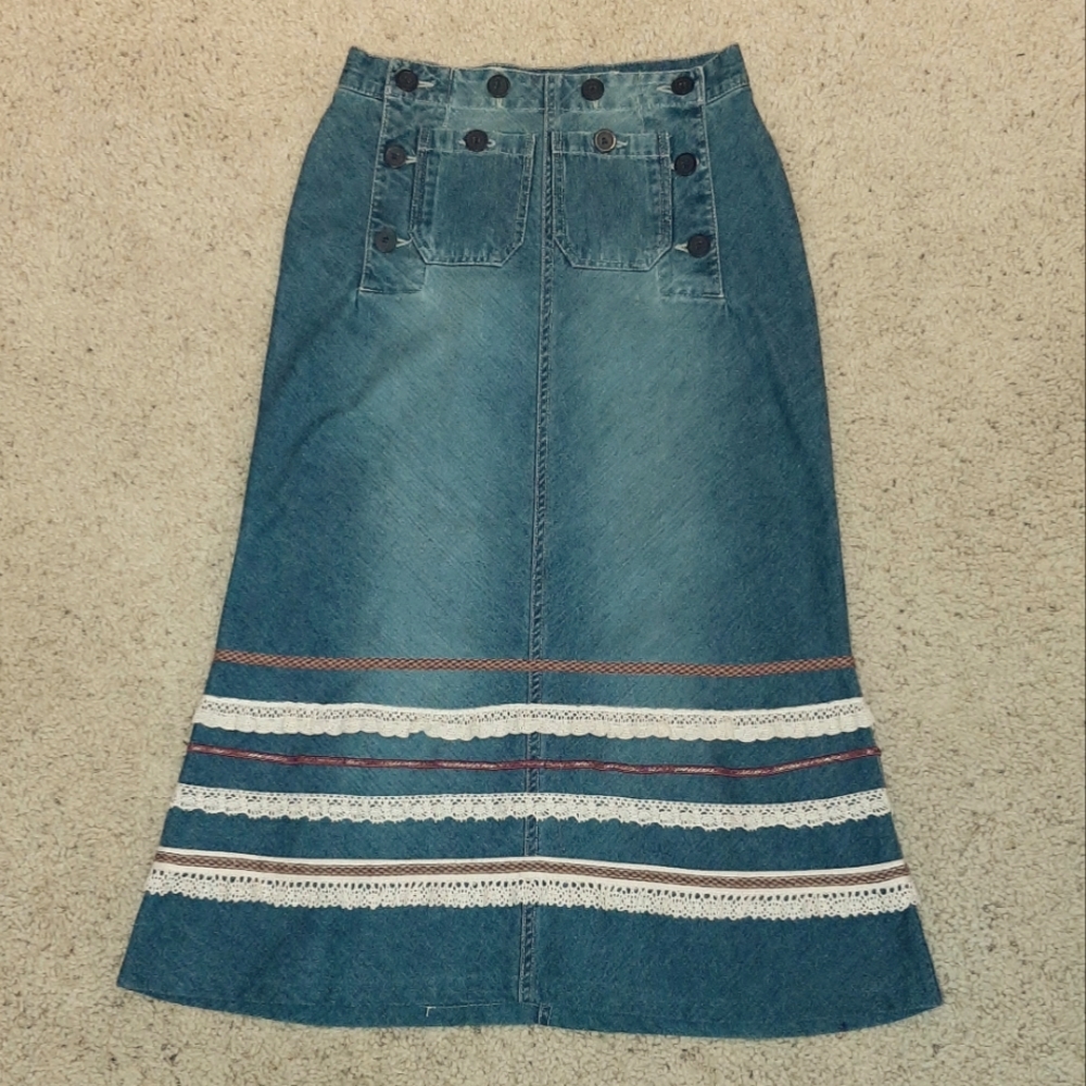 Jeanology denim maxi skirt